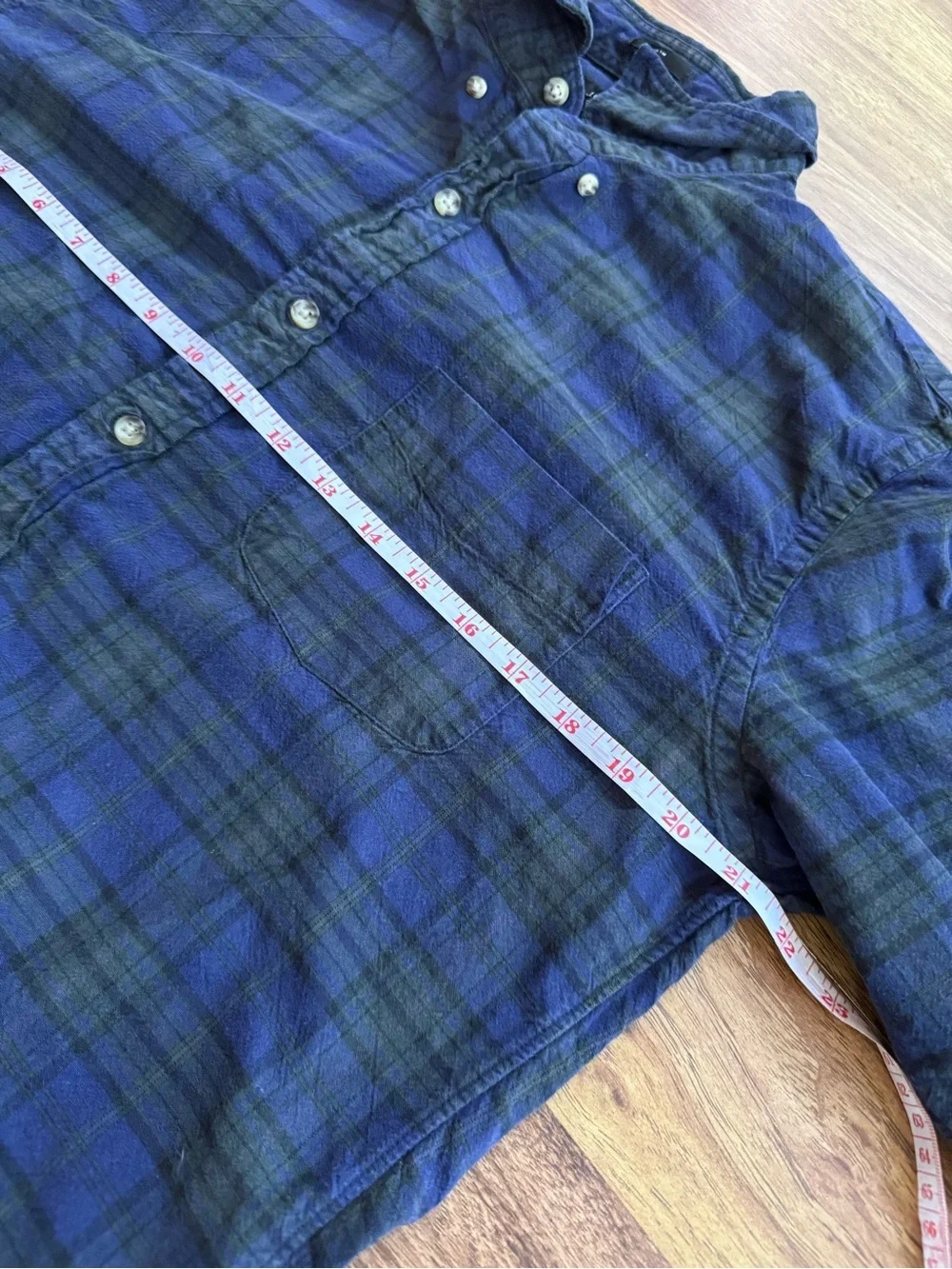 J. Crew Blue & Dark Green Plaid Button-Down Shirt
